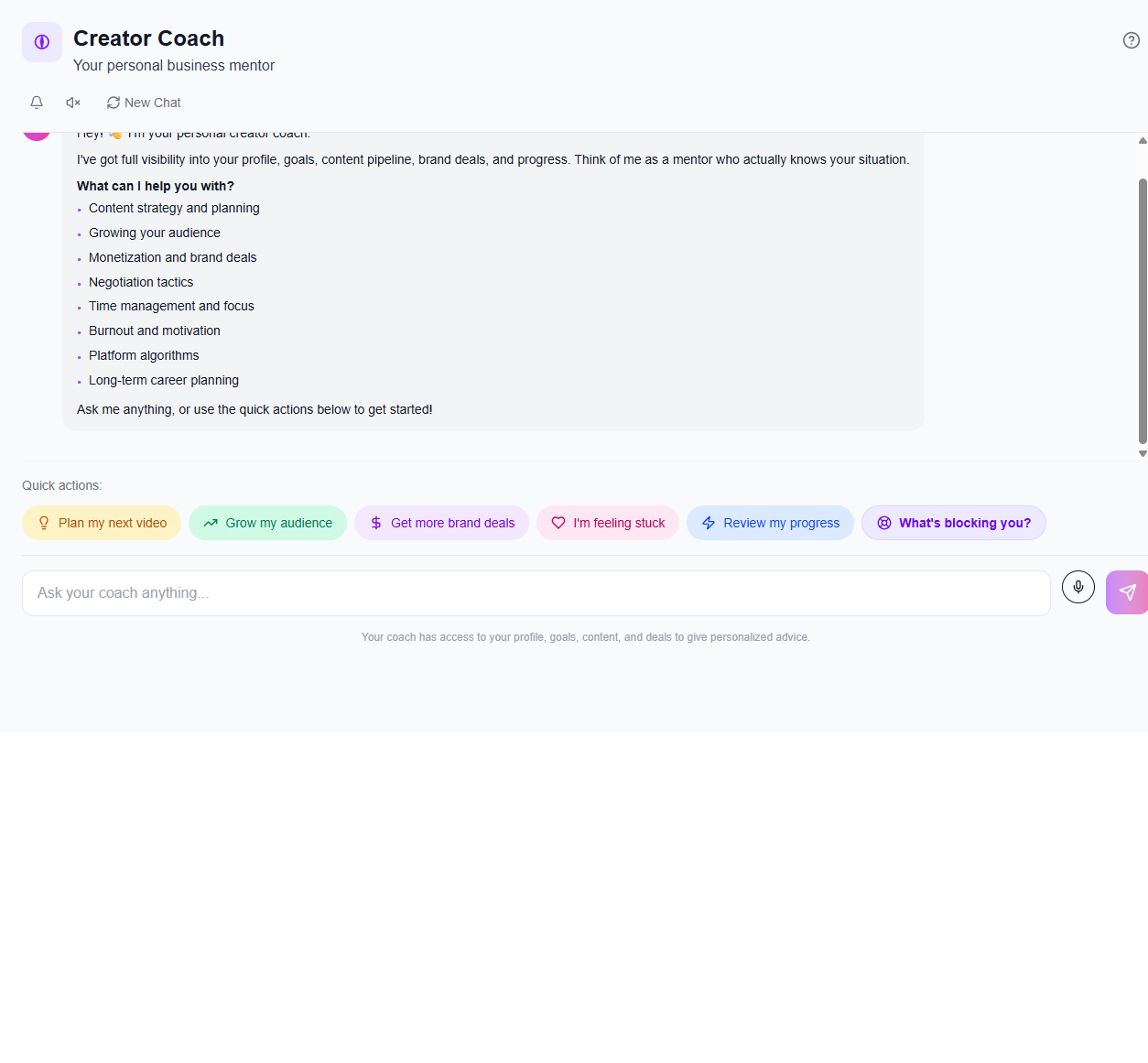 Creator Coach in iBuildInfluence