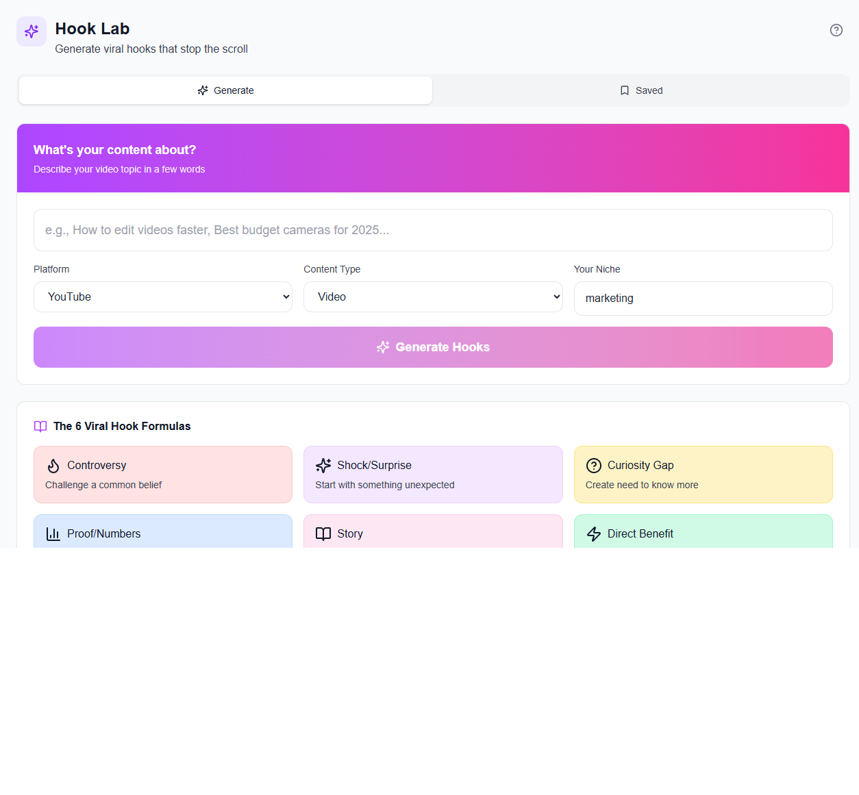 Hook Lab in iBuildInfluence