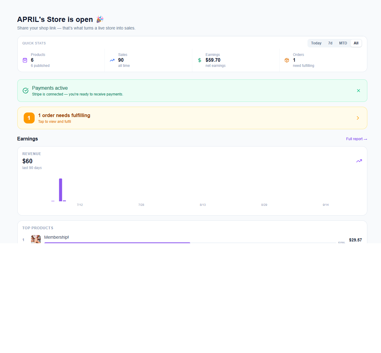 Creator Store in iBuildInfluence